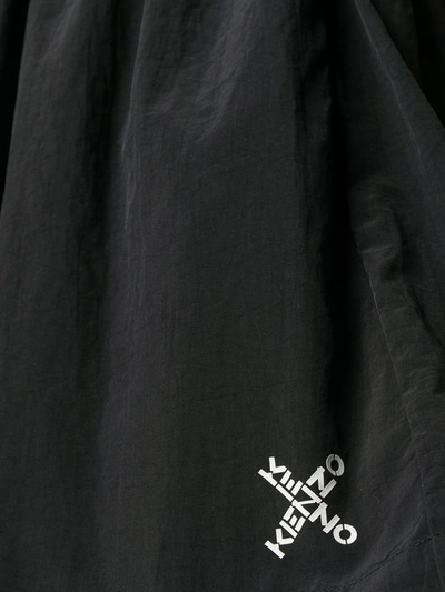 Shop Kenzo High Waist Flared Skirt In Black