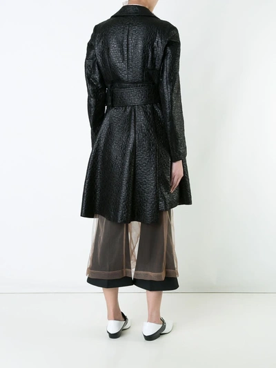 Pre-owned Comme Des Garçons Sheer Under Layer Coat Dress In Black