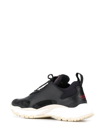 Shop Valentino Trekking Sneakers In Black