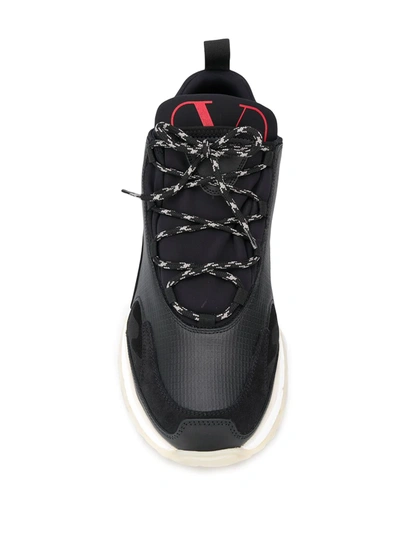 Shop Valentino Trekking Sneakers In Black