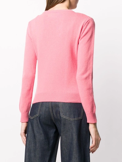 Shop Alberta Ferretti Love Me Knitted Jumper In Pink