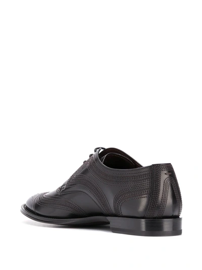 Shop Dolce & Gabbana Brogue-detailed Derby Shoes In Black