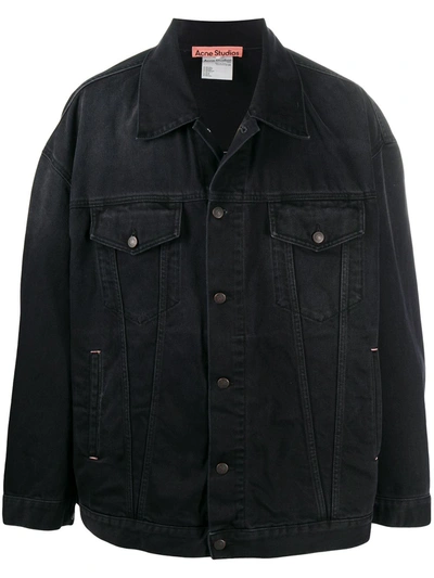 Acne Studios Morris Washed Out Black Denim Jacket In Oversized-fit Denim Jacket |