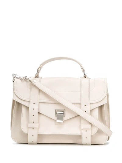 Shop Proenza Schouler Medium Ps1 Satchel Bag In White