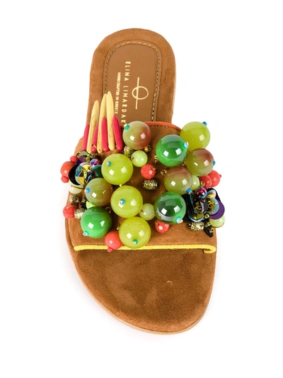 Shop Elina Linardaki Grapevine Sandals In Brown