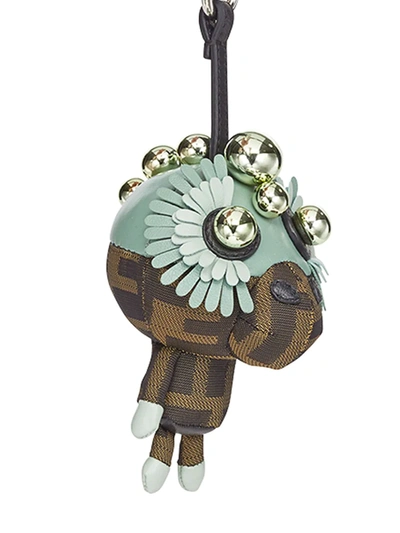 Shop Fendi Space Monkey Bag Charm In Brown