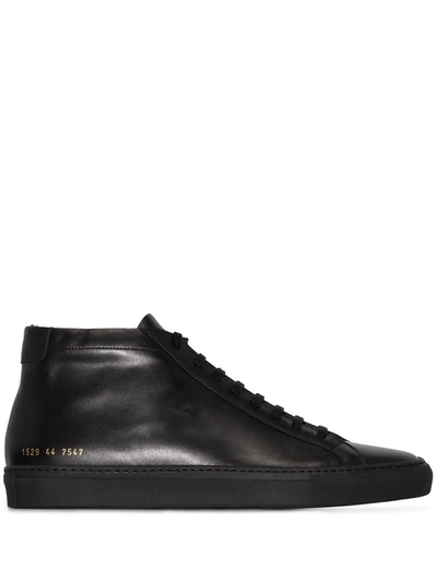 Shop Common Projects Achilles Mid Sneakers In Black