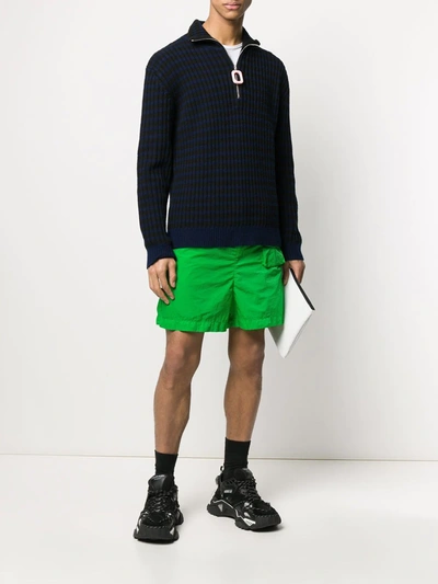 Shop Moncler Side-pocket Shorts In Green