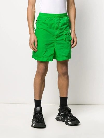 Shop Moncler Side-pocket Shorts In Green