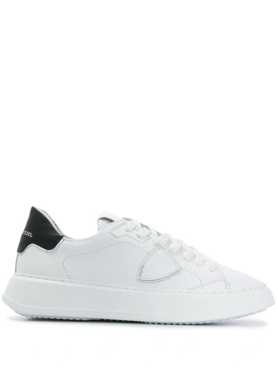 Philippe Model Flat Low Top Sneakers In White