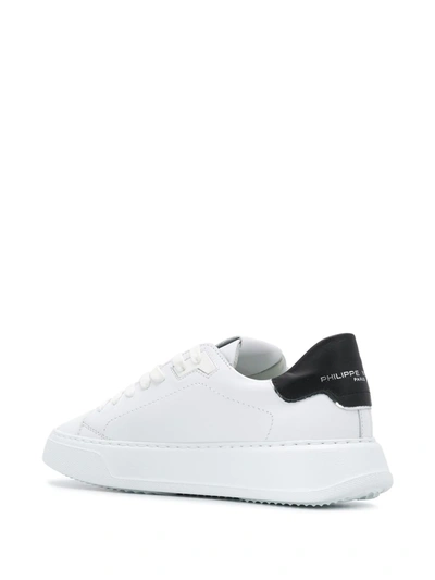 Philippe Model Flat Low Top Sneakers In White