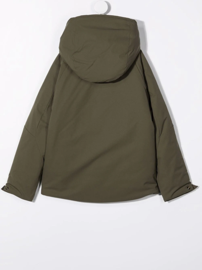 C.p. Company Teen Lens-embellished Padded Jacket In Green