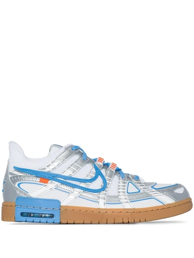 Shop Nike X Off-white Air Rubber Dunk "university Blue" Sneakers In White