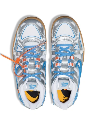 Shop Nike X Off-white Air Rubber Dunk "university Blue" Sneakers In White