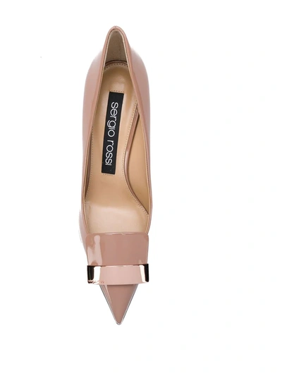 Shop Sergio Rossi Sr1 Embellished Pumps In Neutrals