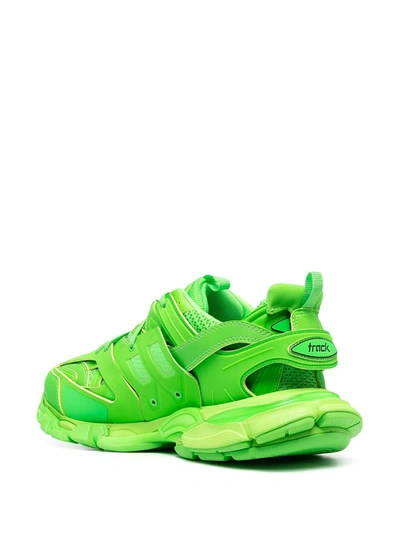 Shop Balenciaga Track Panelled Sneakers In Green