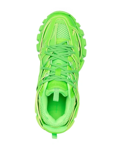 Shop Balenciaga Track Panelled Sneakers In Green