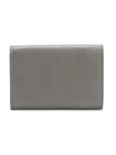 Shop Balenciaga Mini Paper Wallet In Grey