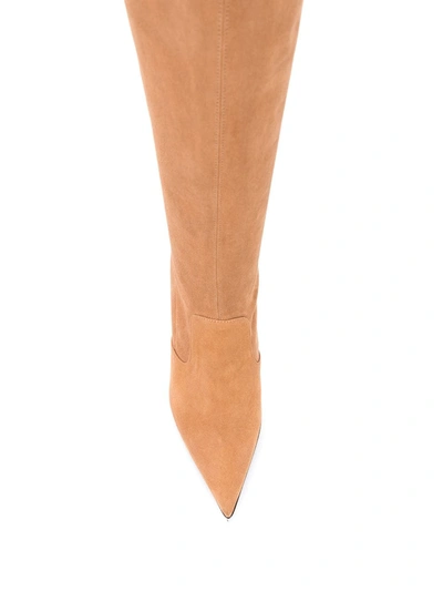 Shop Le Silla Carry Over Thigh-high Boots In Neutrals