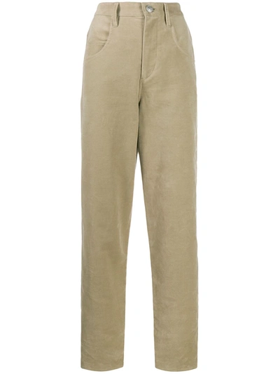 Shop Isabel Marant Velvet Debora Trousers In Brown