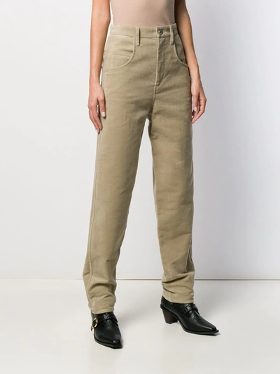 Shop Isabel Marant Velvet Debora Trousers In Brown