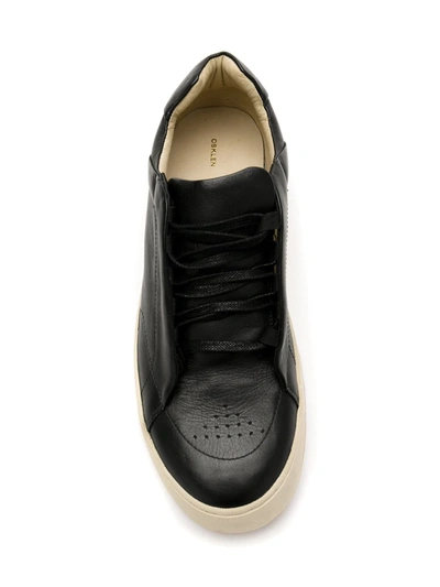 Shop Osklen Soho Glove Leather Sneakers In Black