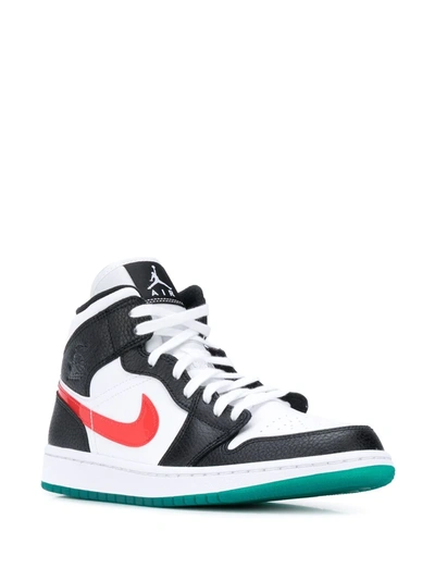 Jordan Air  1 Mid "alternate Swooshes" Sneakers In White