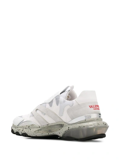 Shop Valentino Bounce Camouflage Sneakers In White