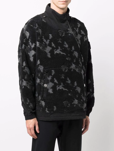 Shop Stone Island Shadow Project Camouflage Print Sweatshirt In Black