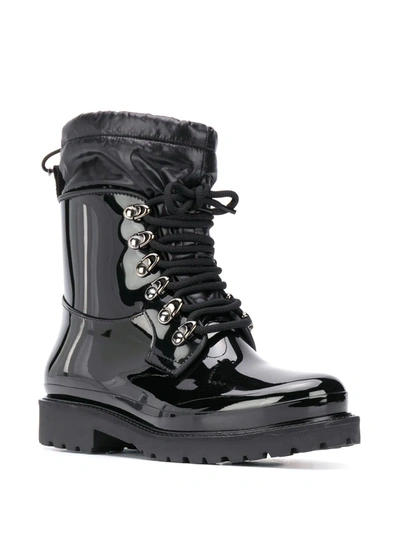 Shop Moncler Galaxite Lace-up Boots In Black