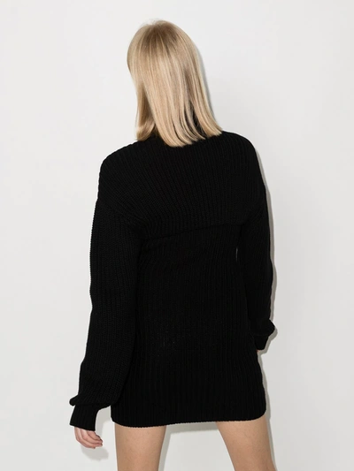 Rta Jady Turtleneck Knitted Dress In Black