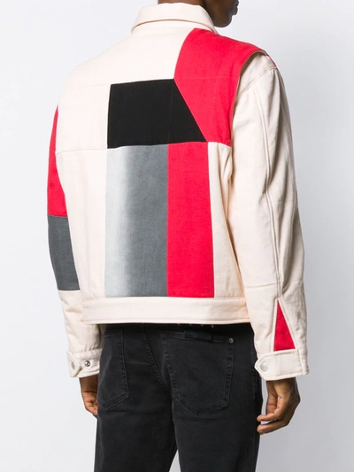 Shop Diesel Red Tag Colour-block Bomber Jacket In Neutrals