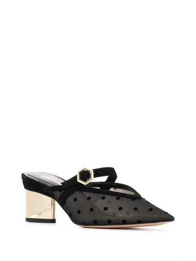 Shop Nicholas Kirkwood Prism Dot 60mm Mules In Black