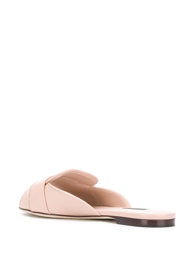 Shop Dolce & Gabbana Dg Peep-toe Mules In Pink