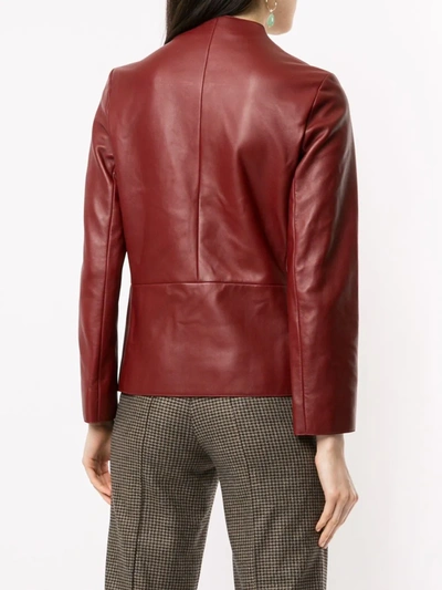 Pre-owned Hermes 1990s  Leather Jacket In Brown