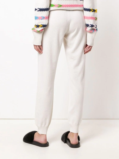 Barrie Romantic Timeless Cashmere Jogging Trousers In White