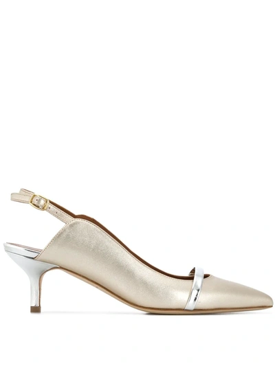 Shop Malone Souliers Marion Slingback Pumps In Gold