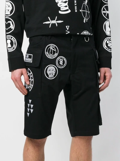 Shop Ktz Scout Patches Military Shorts In Black
