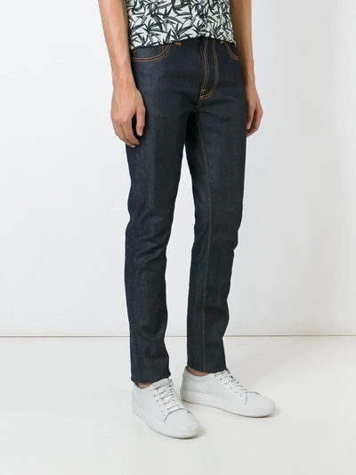 Shop Nudie Jeans 'lean Dean' Jeans In Blue