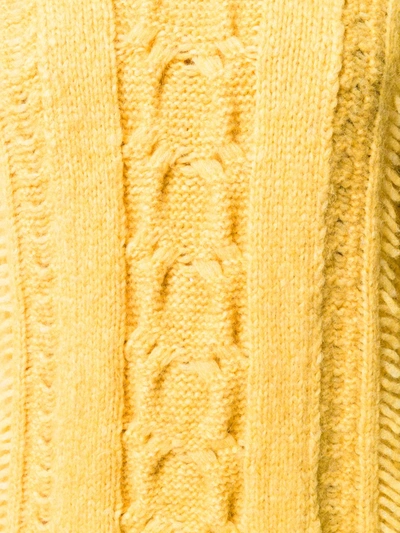 Shop Stella Mccartney Cable Knit Sweater In Yellow