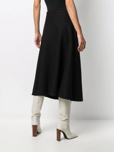 Shop Lemaire Twisted Waist Skirt In Black