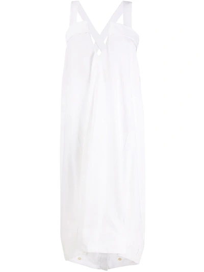 Shop Maison Margiela V-neck Dress In White
