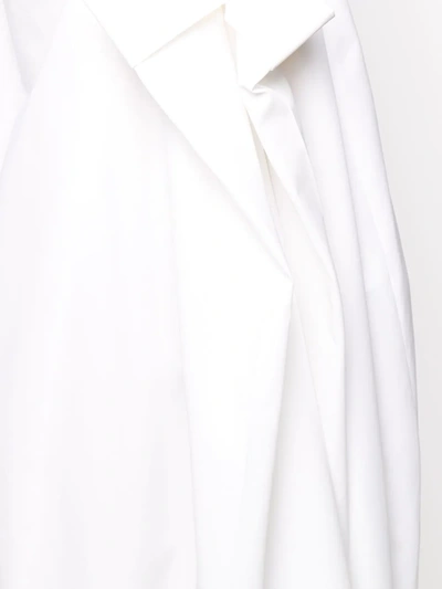 Shop Maison Margiela V-neck Dress In White