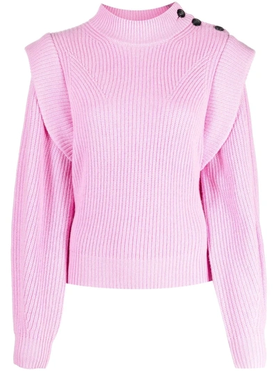 Shop Isabel Marant Peggy Ribbed Knit Jumper In Pink