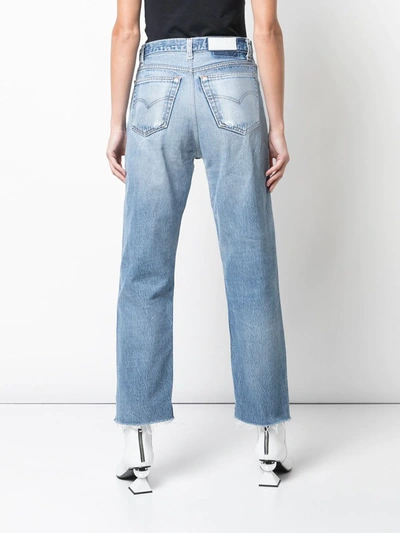 Shop Re/done Slim Faded Jeans In Blue