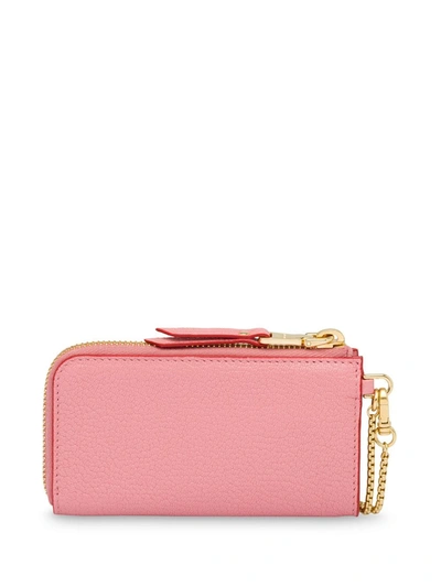 Shop Miu Miu Madras Love Wallet In Pink