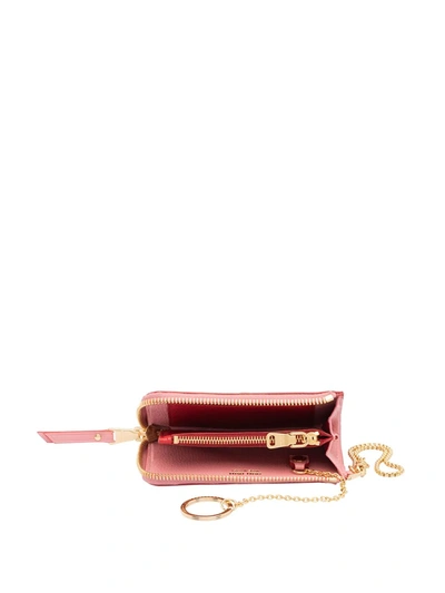 Shop Miu Miu Madras Love Wallet In Pink