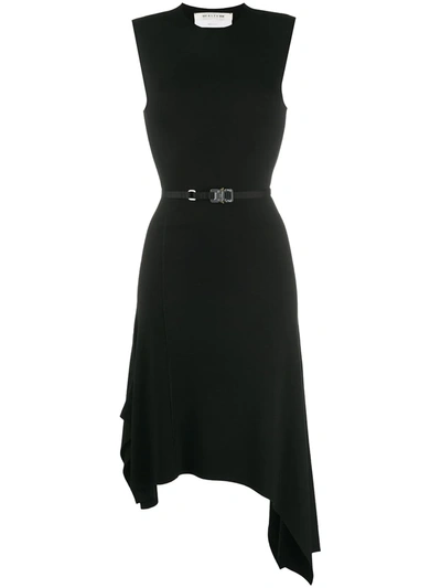 Shop Alyx Asymmetric Midi Dress In Black