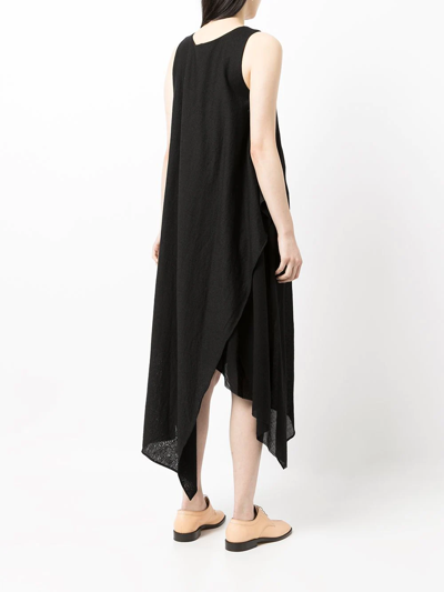 Shop Forme D'expression Layered-detail Asymmetric Dress In Black