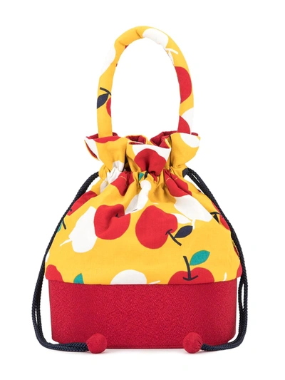 Shop Familiar Printed Bucket Bag In Multicolour